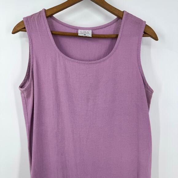 VTG CMC Color Me Cotton Midi Dress XS Oversized Drape Purple Boho Y2K Lagenlook - Picture 2 of 10